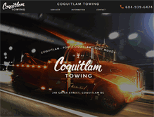 Tablet Screenshot of coquitlamtowing.com